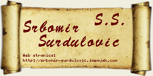 Srbomir Surdulović vizit kartica